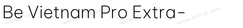 Be Vietnam Pro Extra字体转换